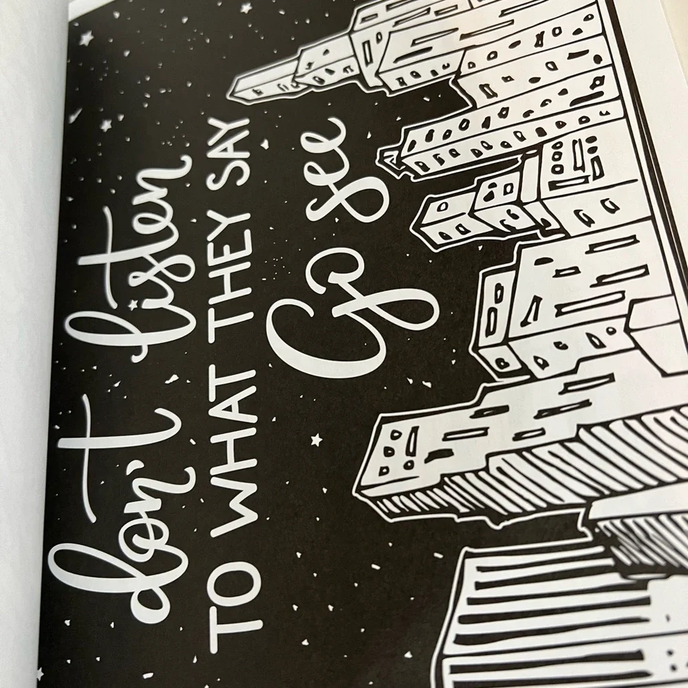 The Key To Life Is Positivity Advanced Coloring Book Tear & Share Pages​​​​​​